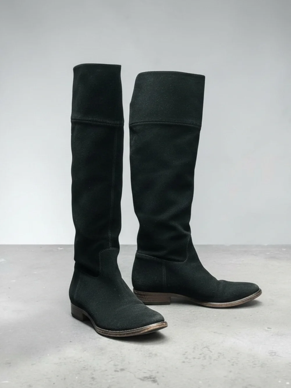 Michael Kors Black Suede Tall Knee High Boots Size 6.5 Leather